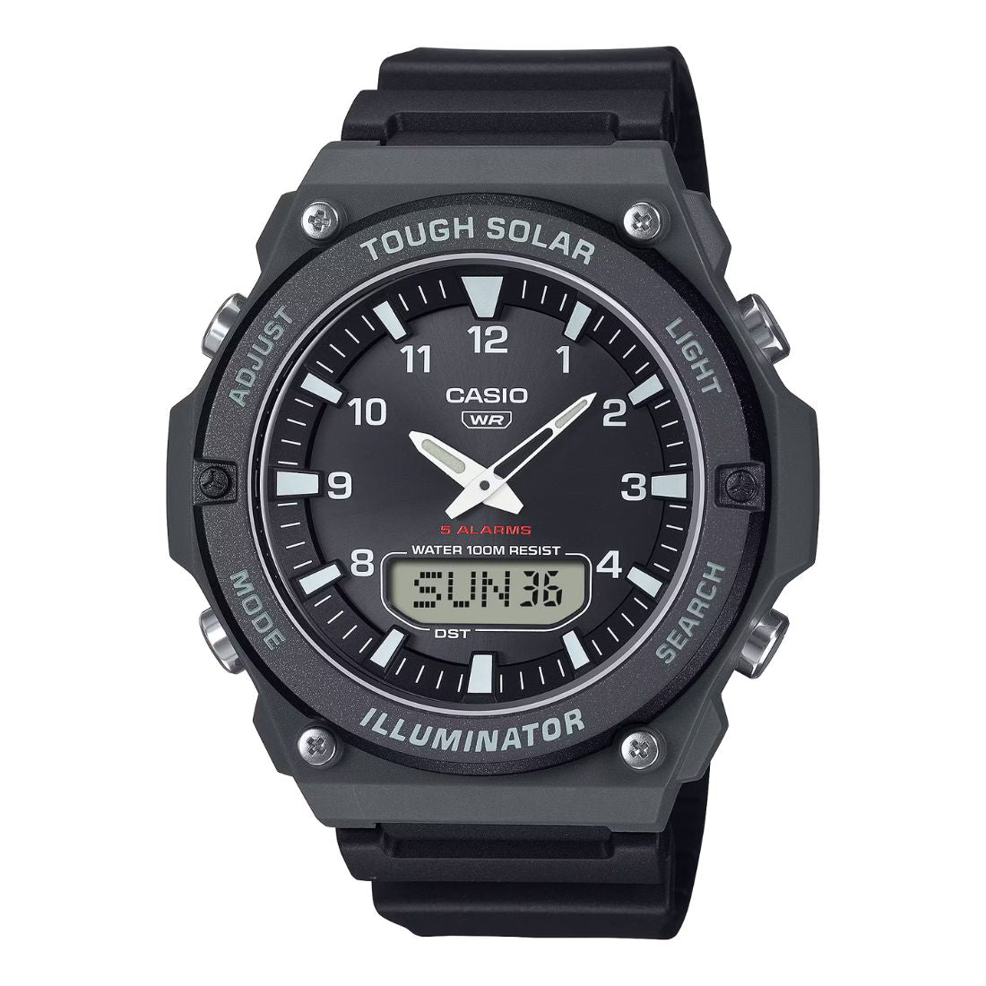 Casio Sports AE-1300WH-8A Orologio Uomo Al Quarzo – Analogico, Bracciale In Resina Grigia, Cronometro
