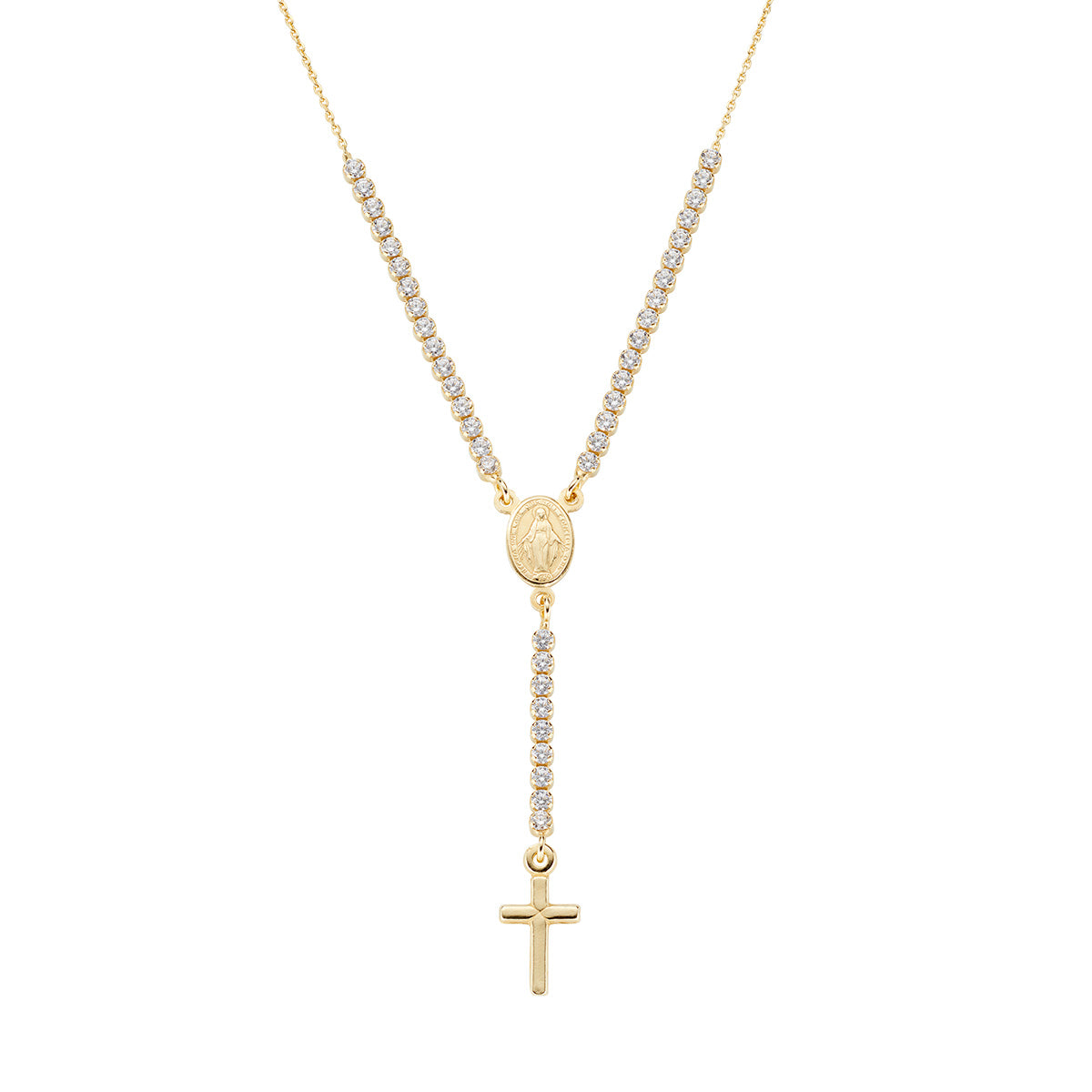 Collana Donna Amen In Argento 925 Con Doppia Croce Mini E Zirconi Bianchi E Neri - Verre Gioielli Collana Donna Amen In Argento 925 Con Doppia Croce Mini E Zirconi Bianchi E Neri - Verre Gioielli