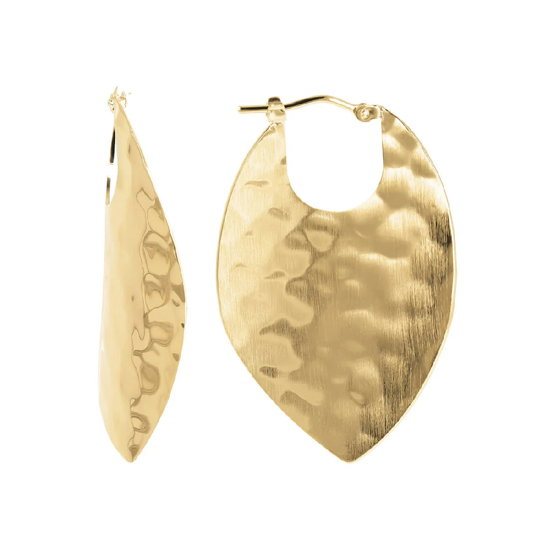 Etrusca Orecchini a goccia con placcatura generosa in caldo oro giallo 18KT ispirato ai classici della gioielleria artigianale tutta made in Italy