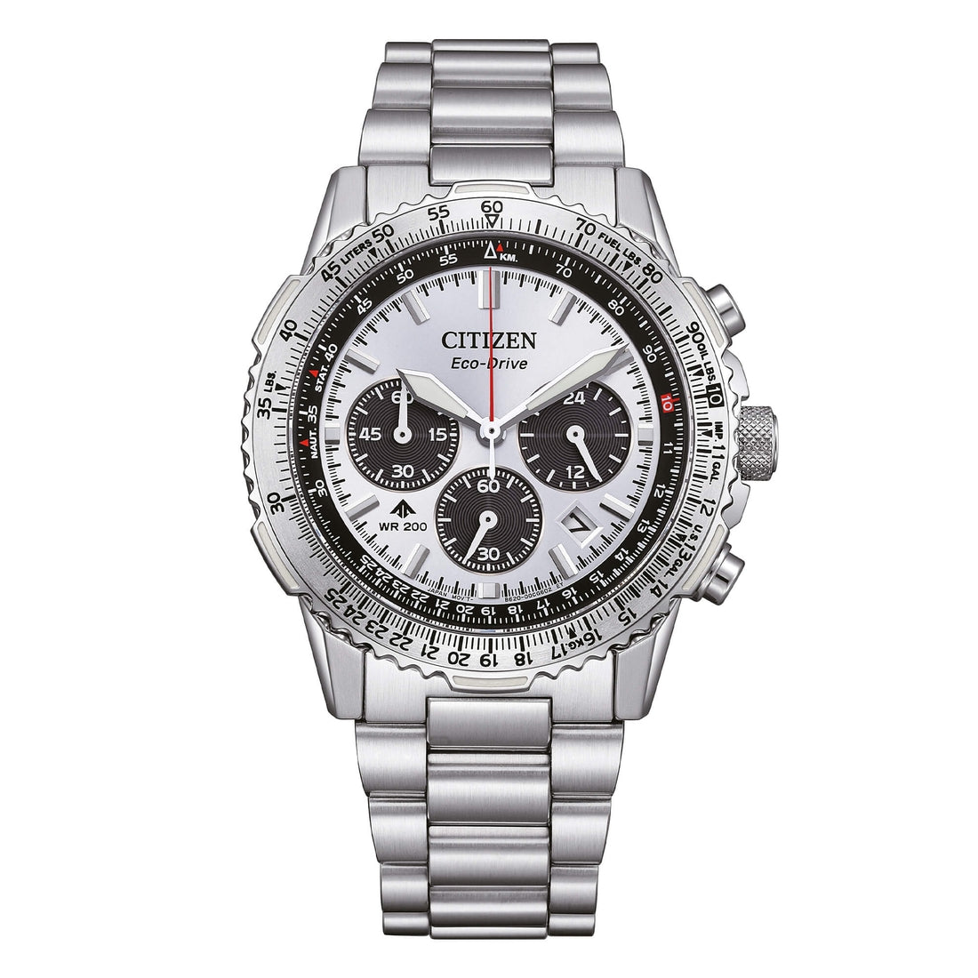 Citizen Promaster Sailhawk Eco-Drive - Orologio Uomo Cronografo, Doppio Fuso, Cinturino Arancione, Impermeabile 200m