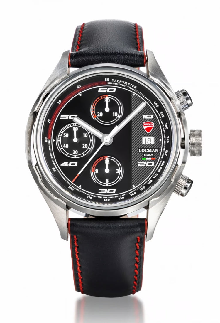 Orologio Locman Ducati crono automatico pelle nera Paladini