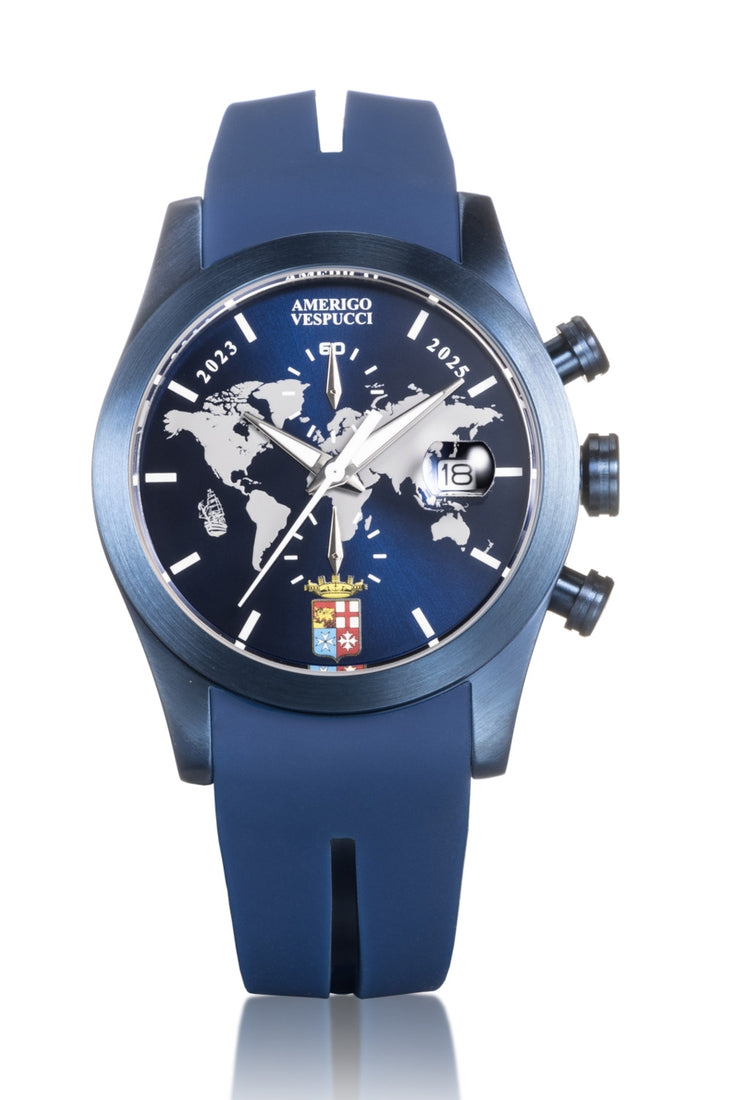Locman Orologio Uomo Island Amerigo Vespucci - Quarzo, Cassa 40mm In Acciaio, Cinturino In Silicone - 2