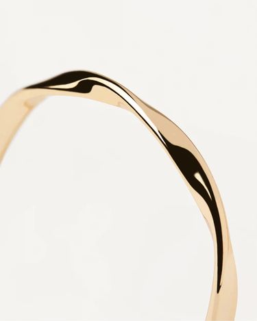 Anello Pd Paola Spiral  in argento dorato con zirconi bianchi AN01-804