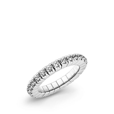 Anello Luis&Freya in argento flessibile con pietre bianche 2,0mm