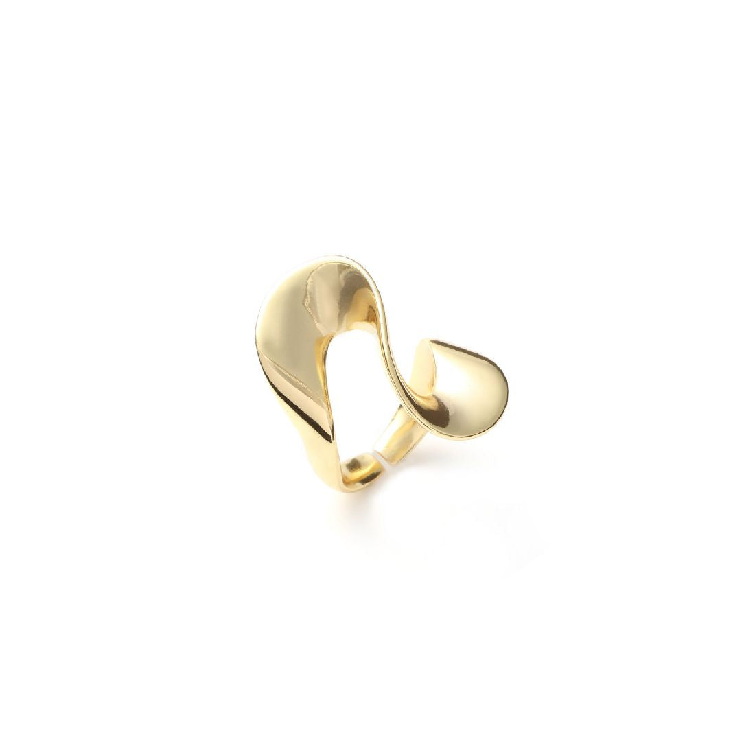 Anello Line in bronzo dorato finitura lucida 2626