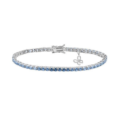 Bracciale Comete Tennis in argento con cristalli degradè bianchi e azzurri BRA 168