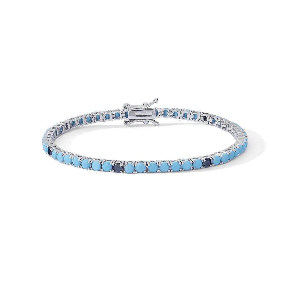 Bracciale Comete in Argento 925 con Zirconi turchesi e neri UBR 1251 M19