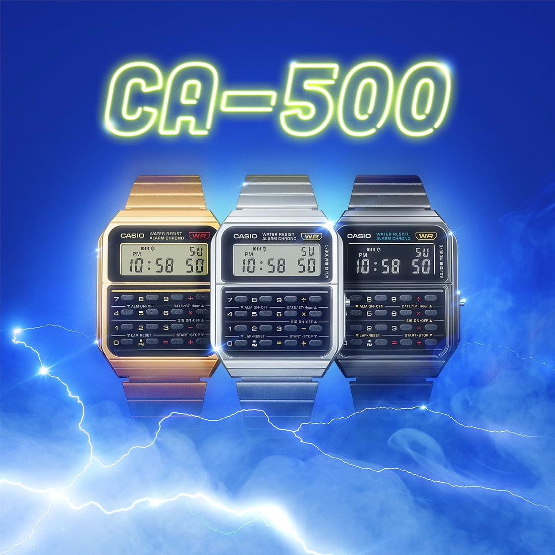 Orologio Casio vintage CA-500WE-1AEF con calcolatrice 