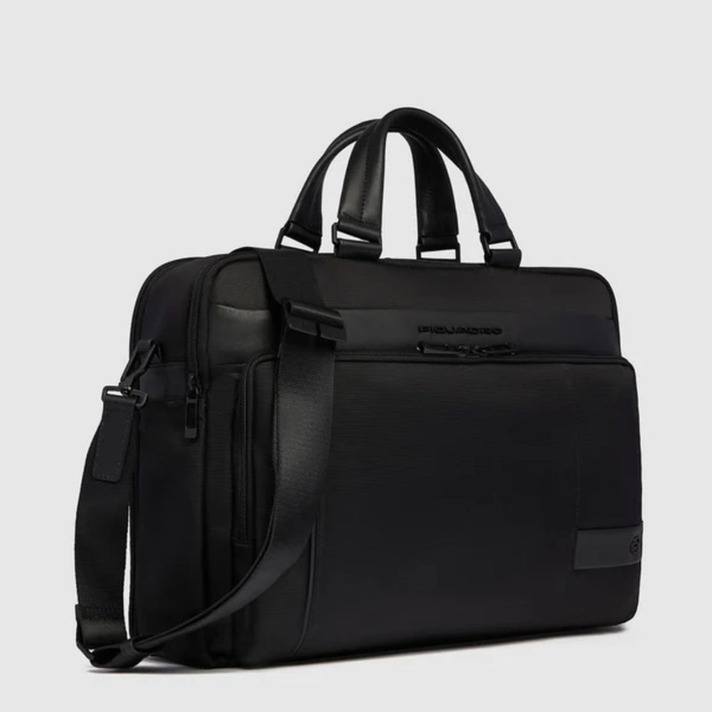 Borsa Tela Uomo Porto Computer Laptop Fino A 19", Cartella Lavoro Business Con Scomparti, Design Sottile, Garanzia A Vita