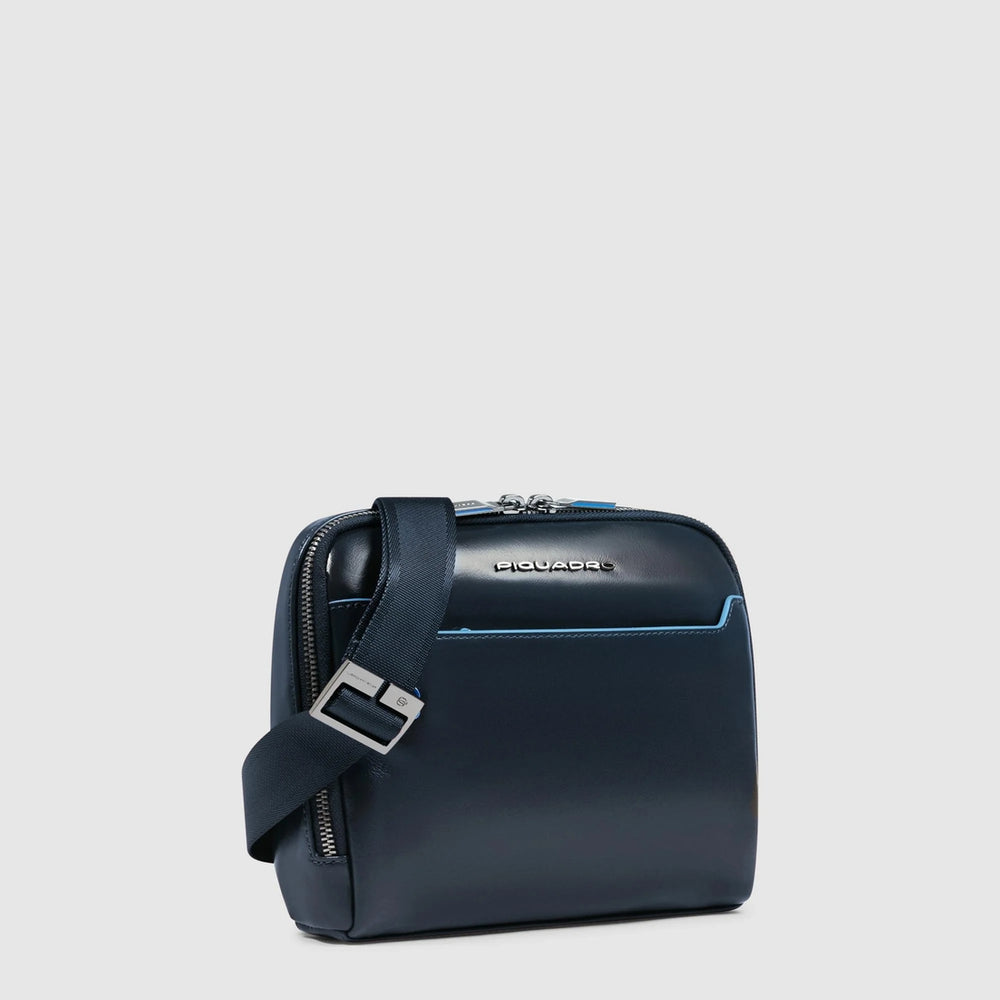 Borsello Da Uomo COVERI Borsa A Tracolla In Pelle Grande Nero Marrone Zip Tasche