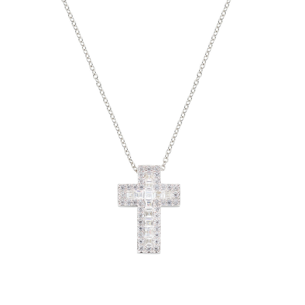 Amen collana croce con zirconi bianchi - CLCRREBBBZ1