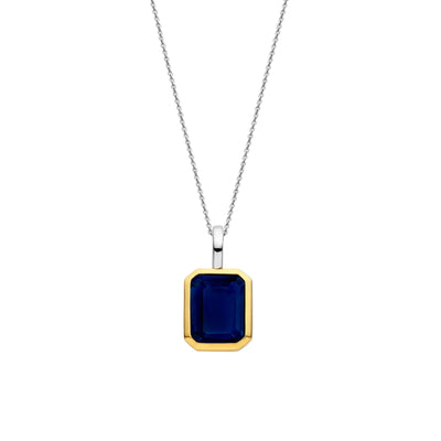 Collana a cuore Ti Sento Milano con pietra blu Cod 6817BY