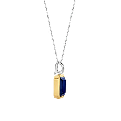 Collana a cuore Ti Sento Milano con pietra blu Cod 6817BY