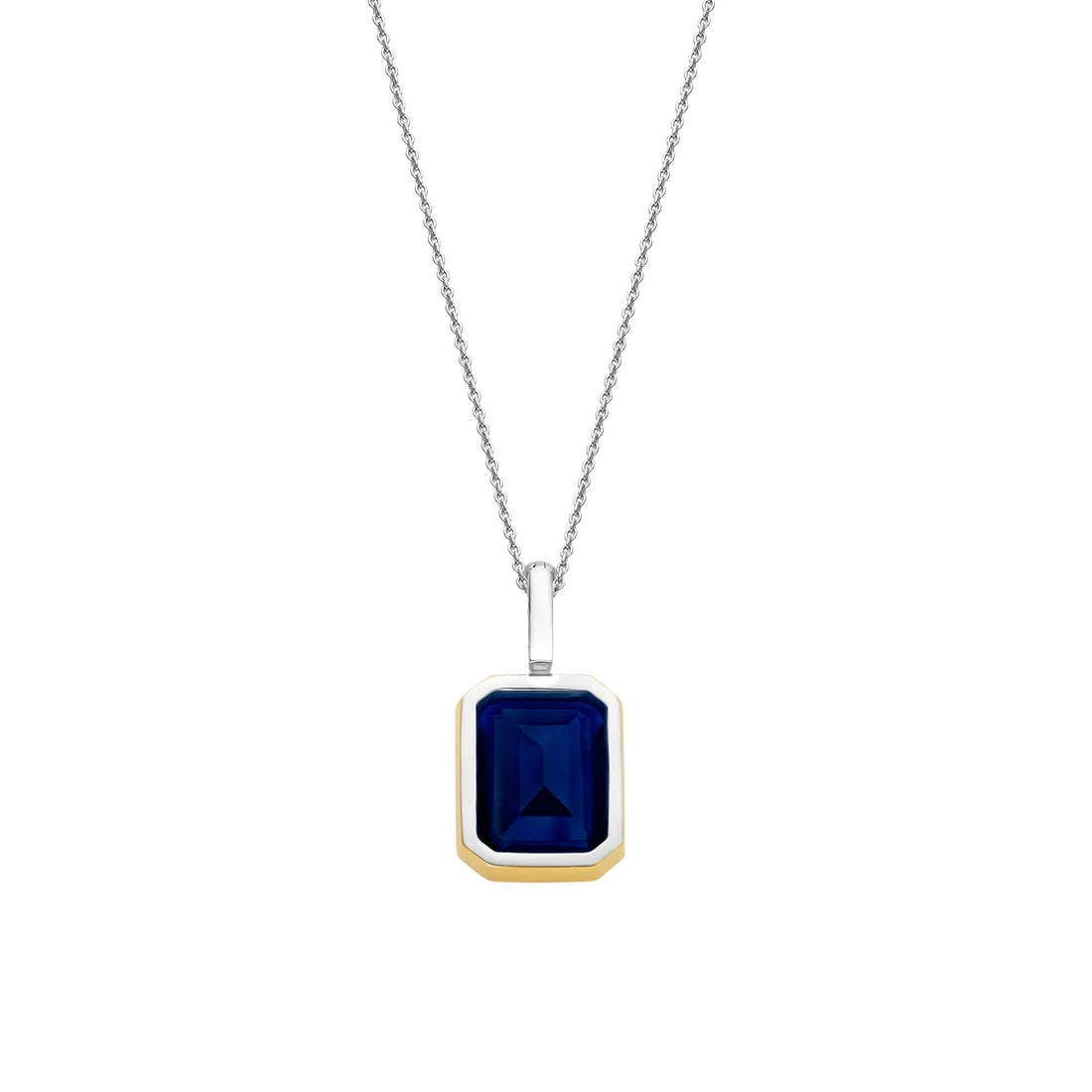 Collana a cuore Ti Sento Milano con pietra blu Cod 6817BY