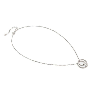 Collana Nomination argento rodiato bianco spirale con zirconi bianchi 241708/053