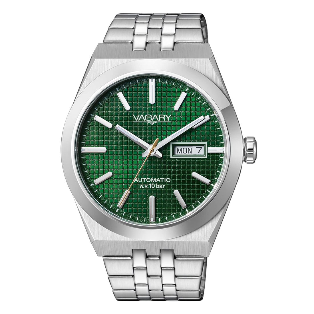 Orologio Vagary IX3-513-41 verde puntinato bracciale acciaio