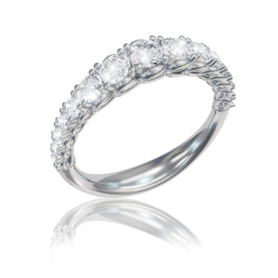 Anello Mikiko riviera a scalare linea Infinite Love brillanti ct 0,87 G-SI1