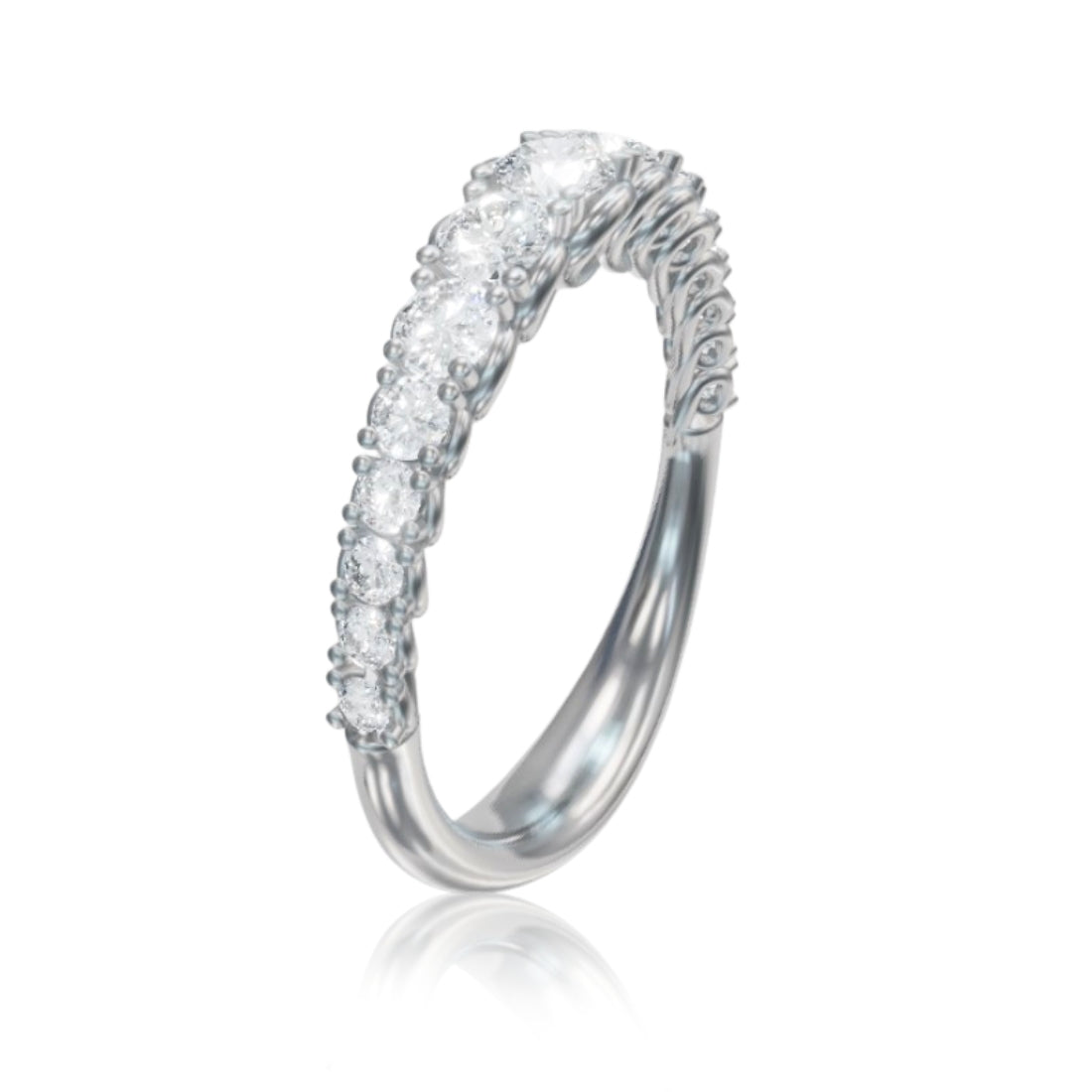 Anello Mikiko riviera a scalare linea Infinite Love brillanti ct 0,87 G-SI1