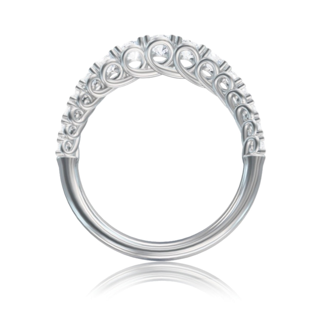 Anello Mikiko riviera a scalare linea Infinite Love brillanti ct 0,87 G-SI1