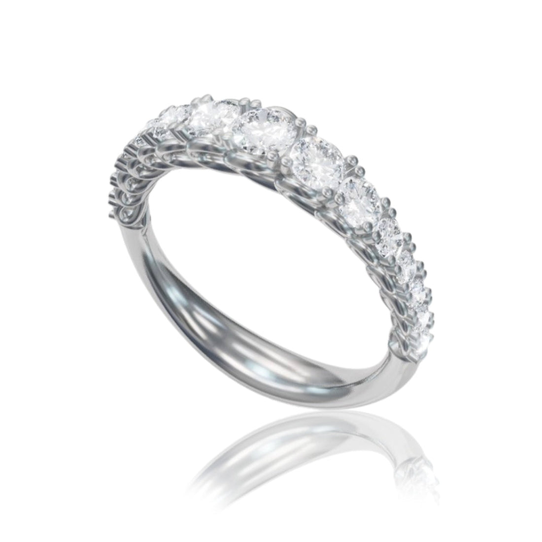 Anello Mikiko riviera a scalare linea Infinite Love brillanti ct 0,87 G-SI1