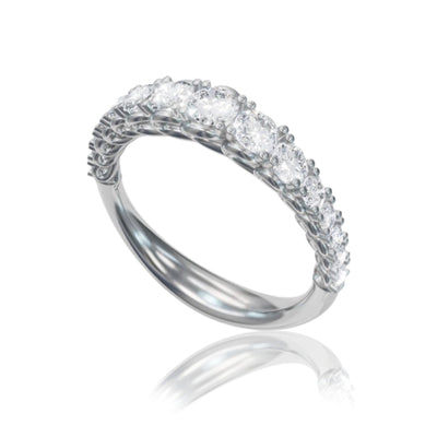 Anello Mikiko riviera a scalare linea Infinite Love brillanti ct 0,87 G-SI1