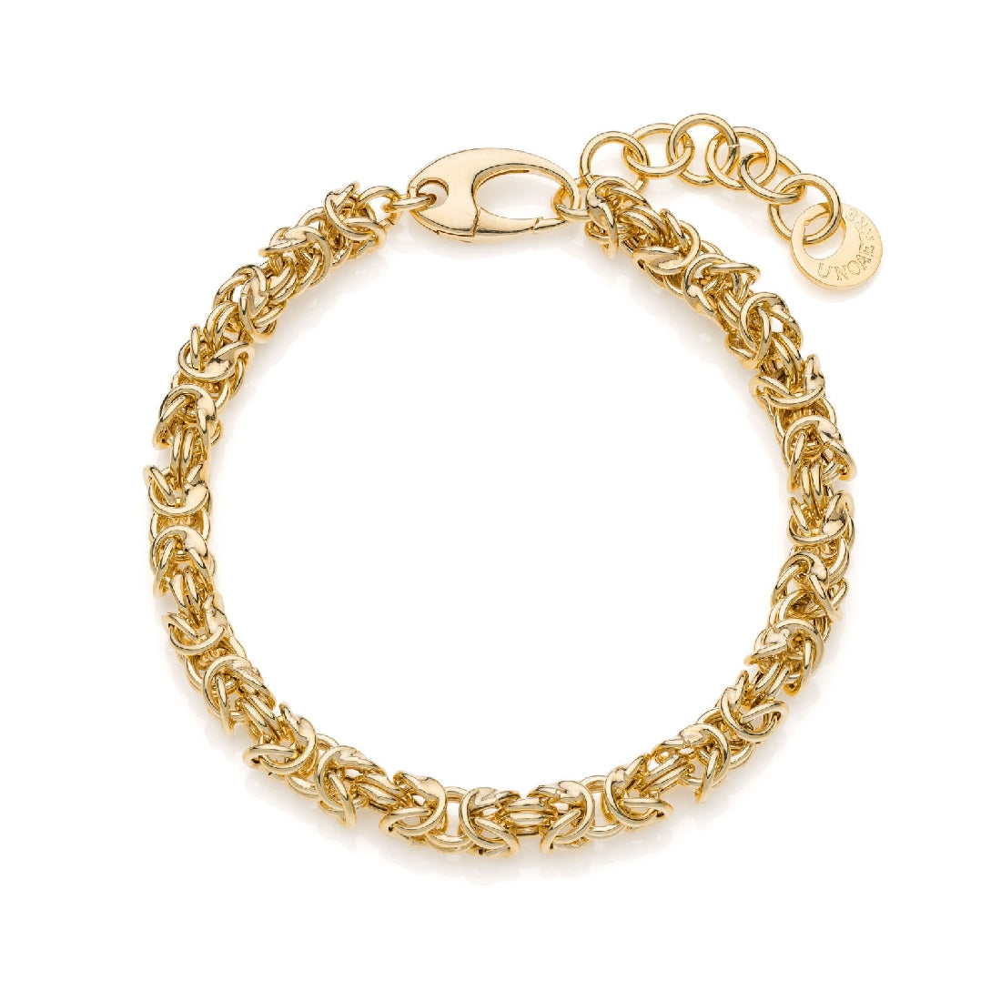 Bracciale Unoaerre 6334 maglia bizantina argento 925 dorato