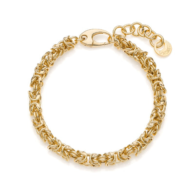 Bracciale Unoaerre 6334 maglia bizantina argento 925 dorato