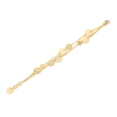 Bracciale Unoaerre 2584 catenella e cerchi in bronzo dorato giallo