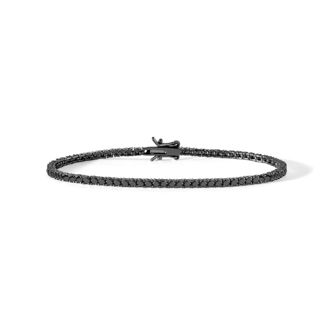 Bracciale tennis da uomo Comete UBR 899 M18 brunito zirconi neri