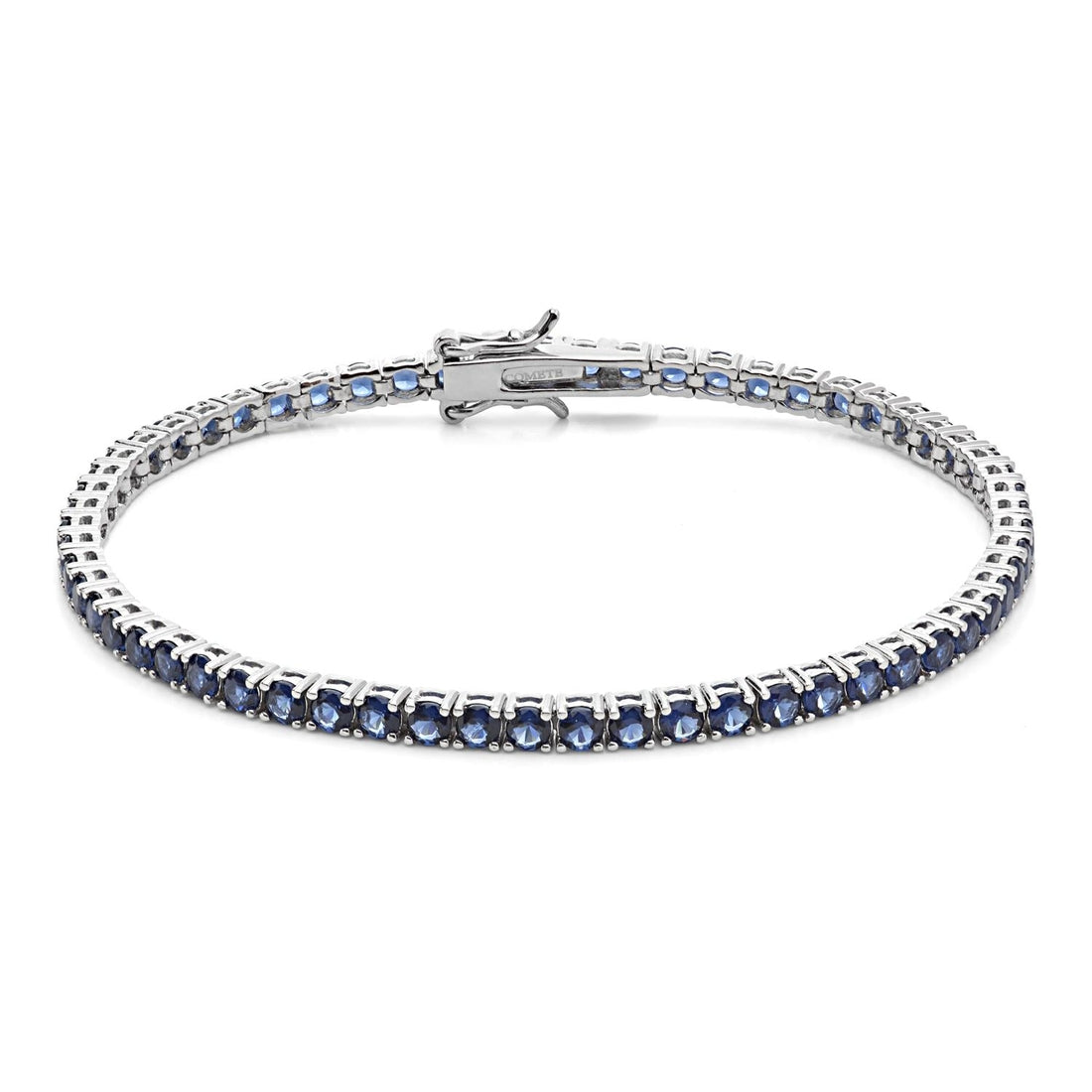 Bracciale tennis da uomo Comete in argento zirconi blu UBR 988 M18