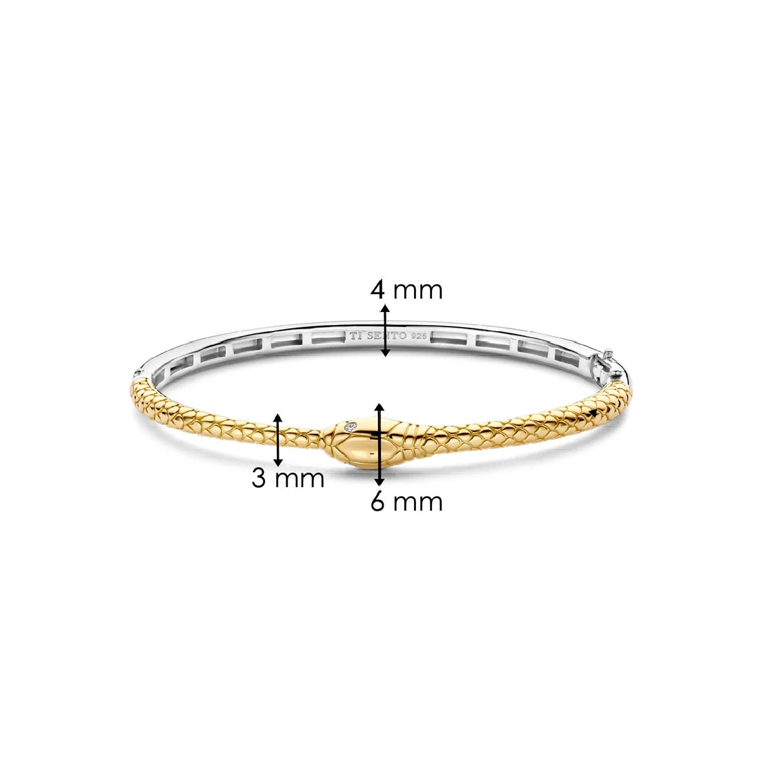 Bracciale bangle Ti Sento Milano serpente dorato giallo 23058SY