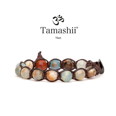 Bracciale Tamashii a un giro in Calcite blu BHS900-301