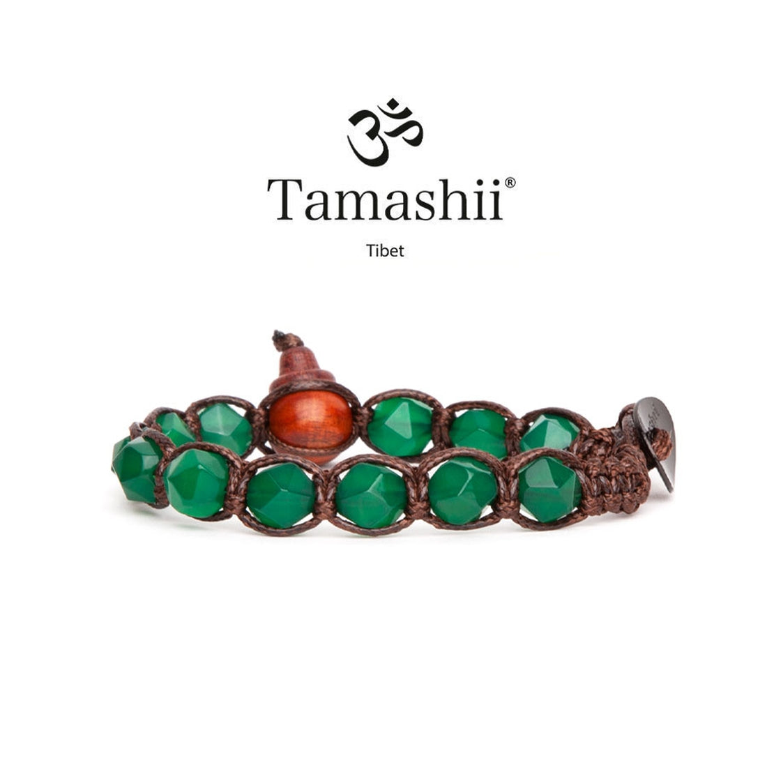 Bracciale Tamashii BHS911-12 in agata verde diamond cut