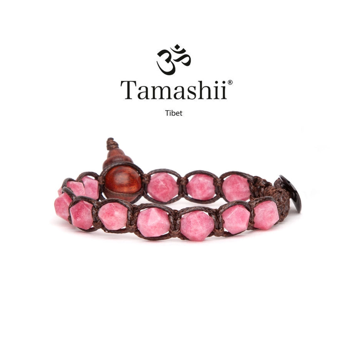 Bracciale Tamashii BHS911-198 in agata rosso anguria diamond cut