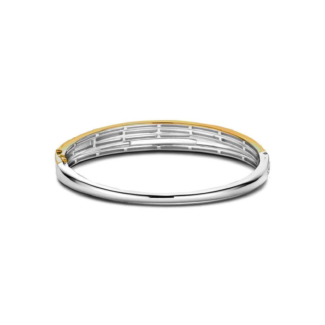 Bracciale Ti Sento Milano rigido in argento bicolore oro a quattro bande con zirconi 23046ZY