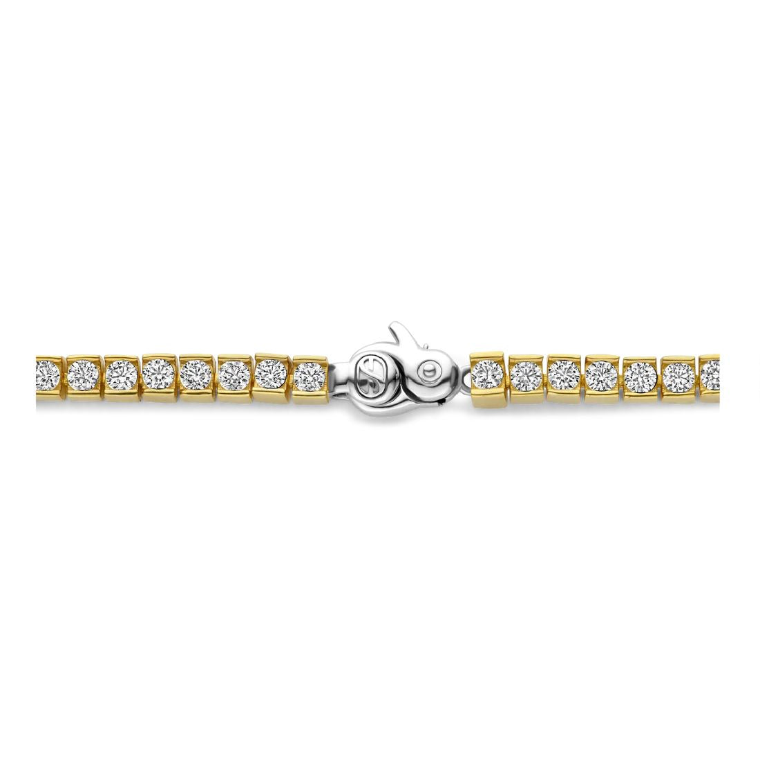 Bracciale Ti Sento Milano Tennis in argento placcato oro con zirconi bianchi 23039ZY