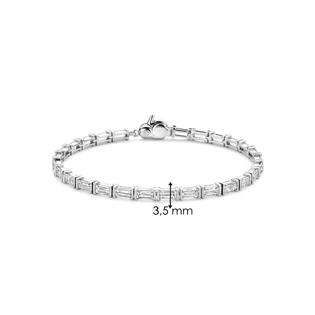 Bracciale Ti Sento Milano Tennis in argento con zirconi cubici bianchi 23041ZI