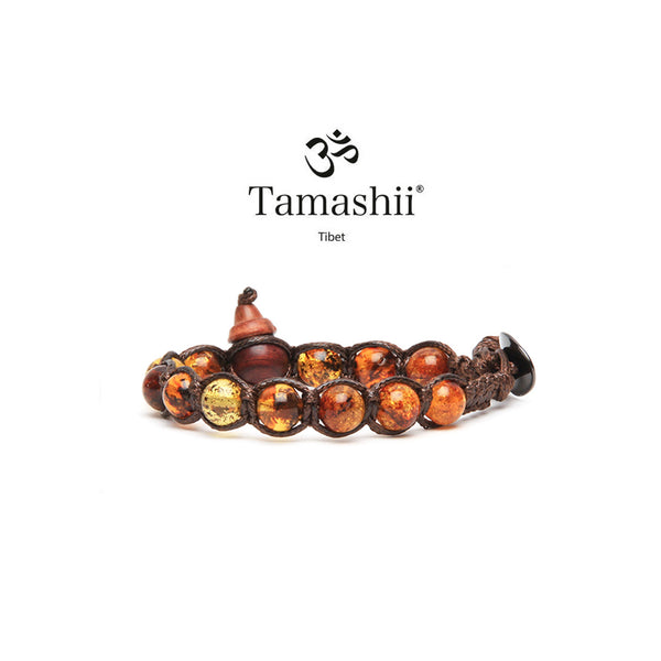 Bracciale Tamashii® Classico Originale Con Pietre 8 Mm Gold Rutilated Bhs900 251