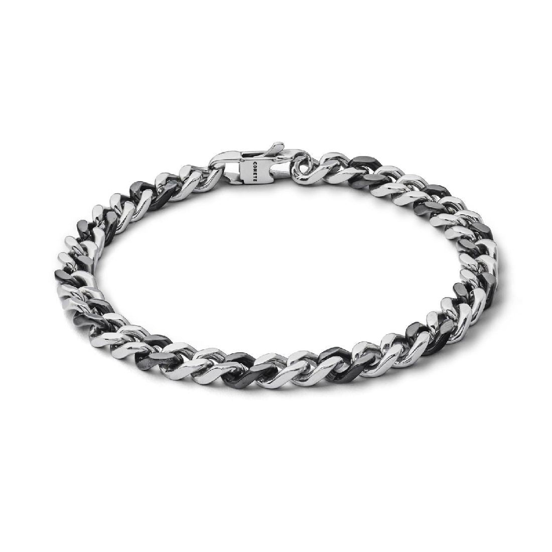 Bracciale Comete uomo catena bicolore in acciaio trattamento pvd nero UBR 1022