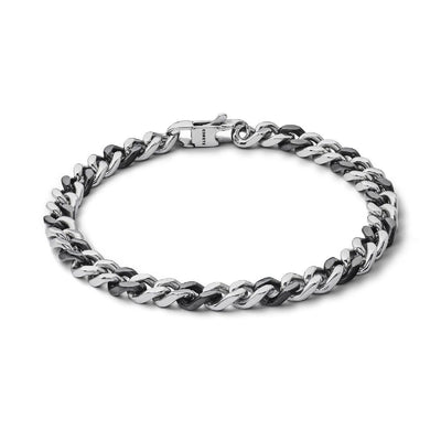 Bracciale Comete uomo catena bicolore in acciaio trattamento pvd nero UBR 1022