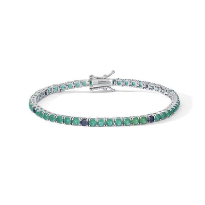 Bracciale Comete in Argento 925 con Zirconi verdi e neri UBR 1254 M19