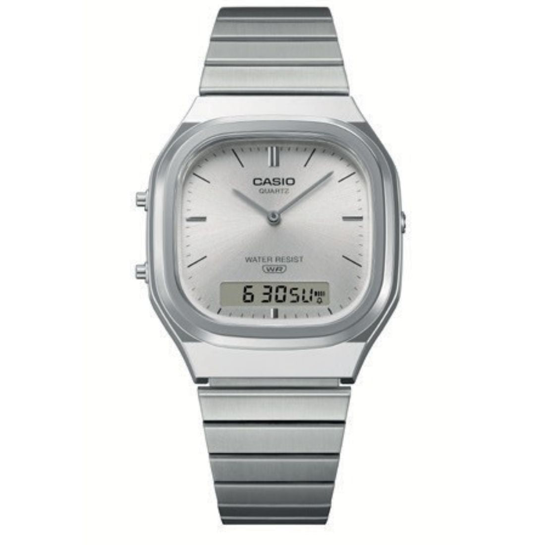 Casio vintage AQ-240E-7AEF quadrante silver sunray