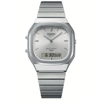 Casio vintage AQ-240E-7AEF quadrante silver sunray