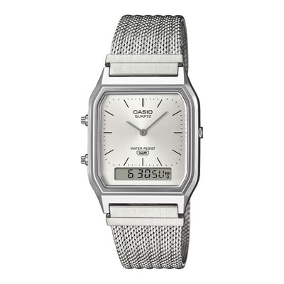 Casio Vintage AQ-230EM-7AEF acciaio quadrante silver