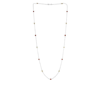 Collana Ti Sento Milano lunga con pietre rosse e placcate oro 3945CR