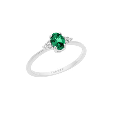 Anello Comete Gioielli smeraldo taglio ovale e brillanti ANB 2654