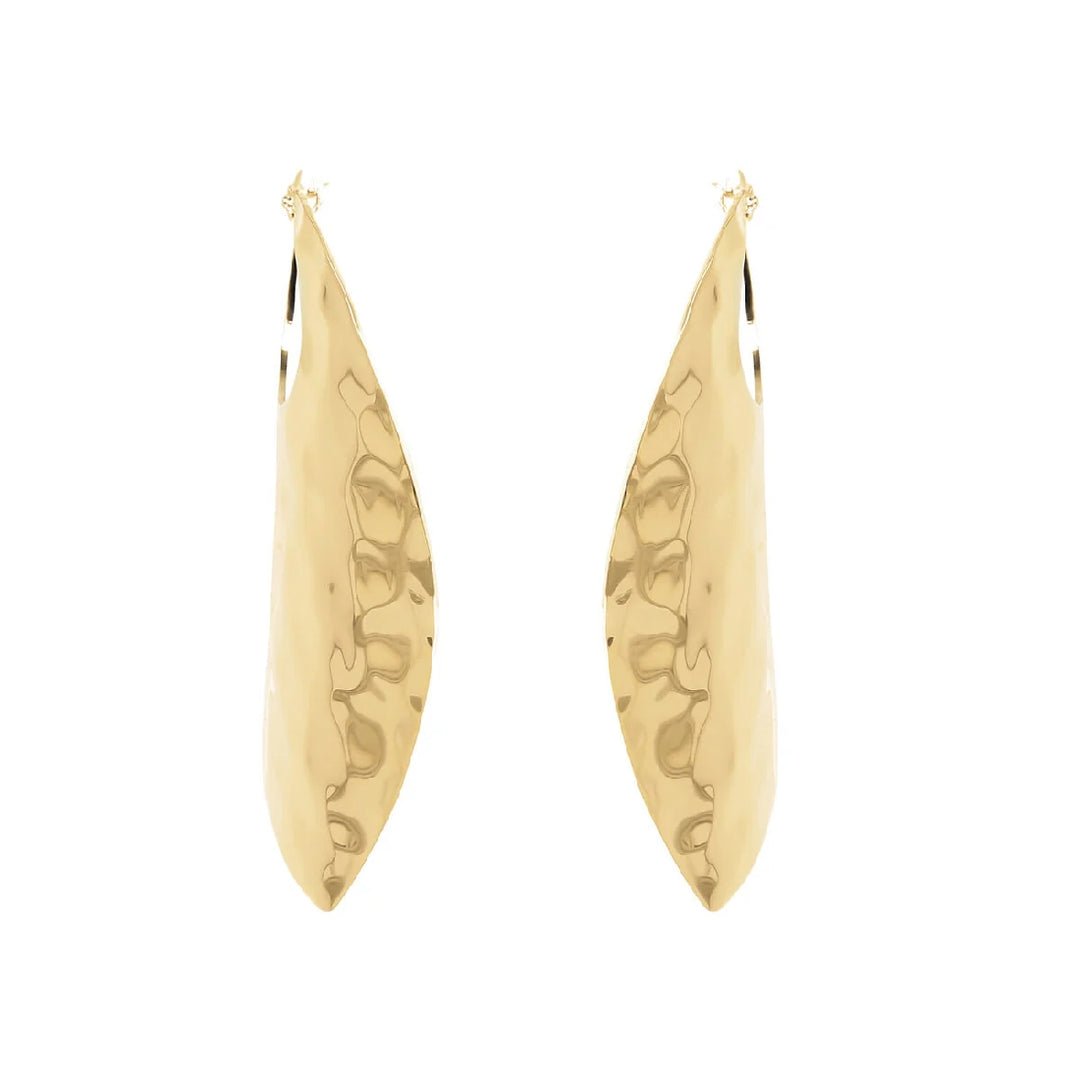 Orecchini Lunghi Selia A Forma Di Foglia - Pendant Foglia Doppia In Ottone, Colore Beige/Antracite