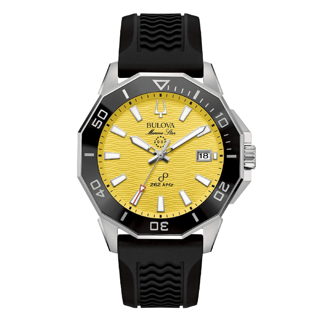 Orologio Bulova 96B431 Sub Marine Star Ceramic giallo gomma