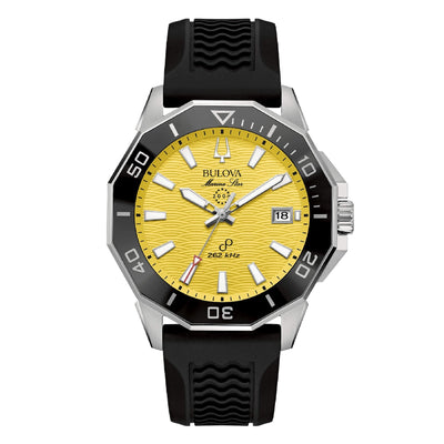 Orologio Bulova 96B431 Sub Marine Star Ceramic giallo gomma