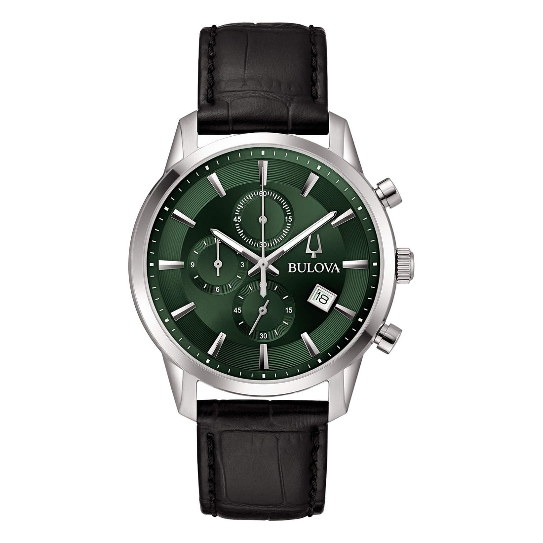 Orologio Bulova Sutton 96B413 cronografo verde cinturino pelle